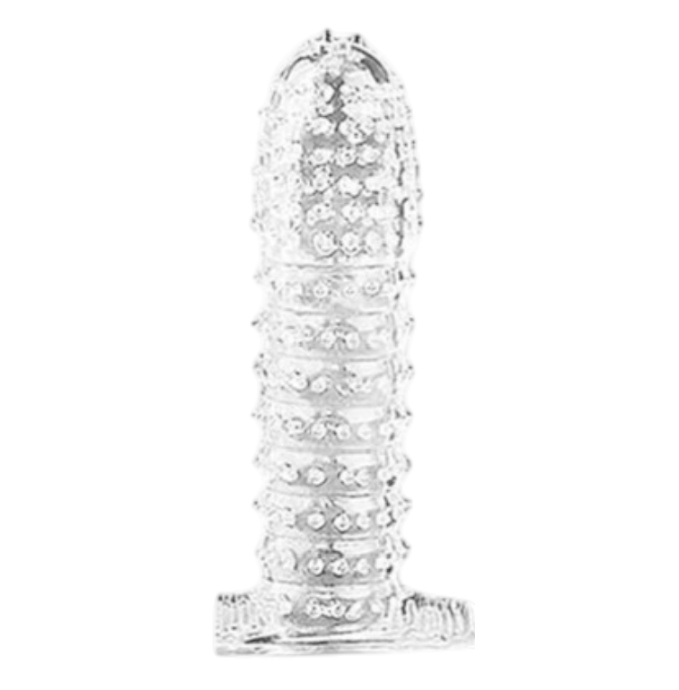 LoveSecret Penis Sleeve 02 Ribbed Transparant - 12.5 cm