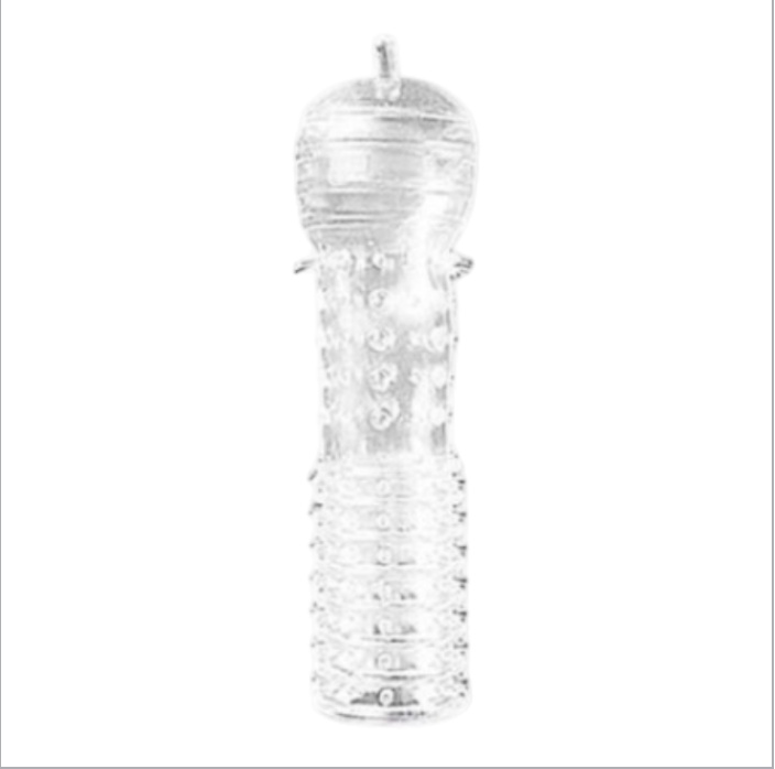 LoveSecret Penis Sleeve 04 Ribbed Transparant - 12.5 cm