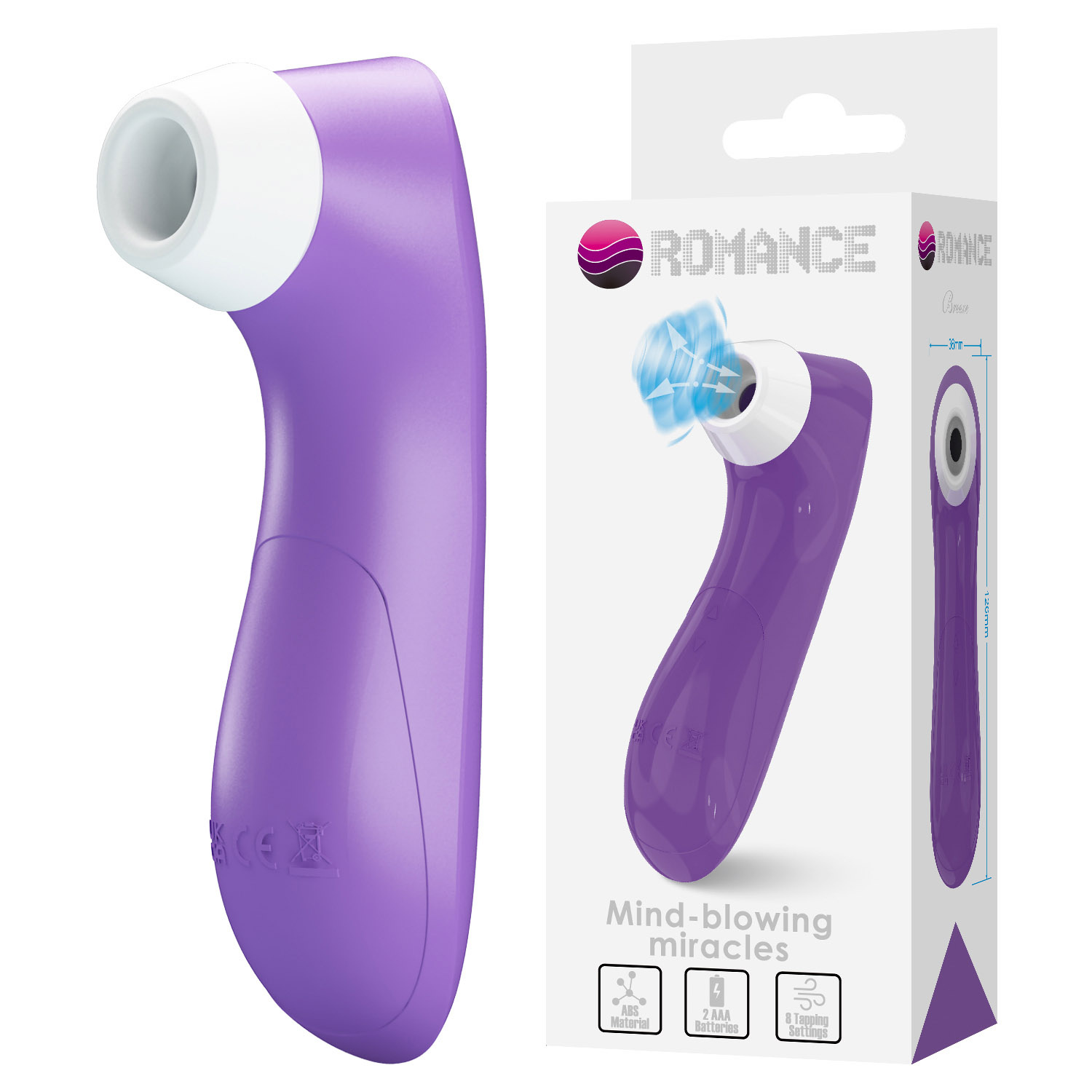 Zuigende Air-Pulse Stimulator Breezer Romance Pretty Love - Paars