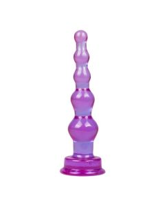 Paarse Anaal dildo met kralen