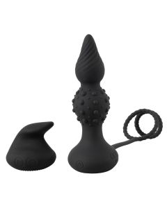 Buttplug met Cock & Ball Rings - Rebel