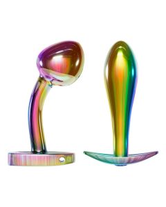 Metalen Buttplug Set - Regenboog kleuren