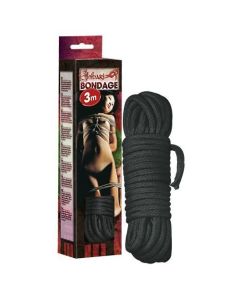 Bondage touw 3 meter zwart