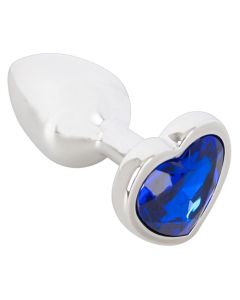 Magic Shiver RVS Buttplug met Siersteen - Blauw