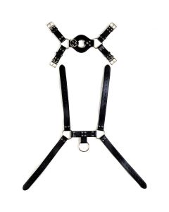 Body Harnas Man Bondage Model 4 - Zwart