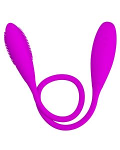 Dubbele Vibrator met stimulerende noppen Snake Vibe