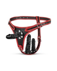 Triple Dildo Strap-On Harnas - Fetish Collection