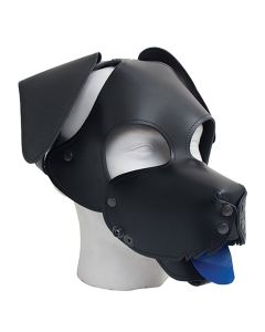 Leren Floppy Dog Masker Mister B - Zwart