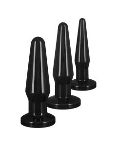 Klassieke Buttplug Trainer Set - Zwart