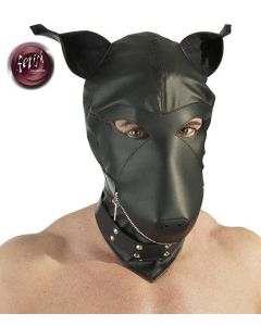 Leder imitatie hondenmasker