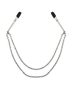 Luxe Tepelklemmen met Strass Midnight - Zwart