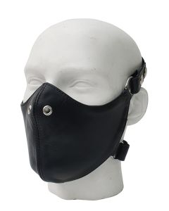 Mister B Leren Bike Masker - Zwart