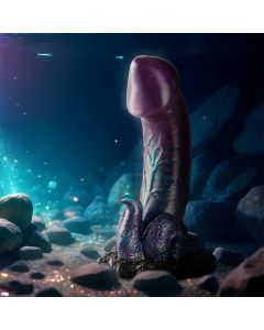 Monster Dildo Basilisk Dubbel Geschubbte Plezier - 18 cm