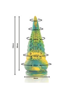 Monster Dildo Tentakel Cetus 17cm - Groen