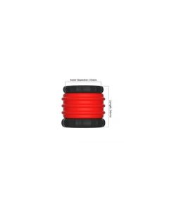 2 in 1 Silicone Cockring en Stretcher Rood - Kiotos