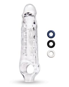 Penis Sleeve See-Thru Met Noppen - Penisverlenging