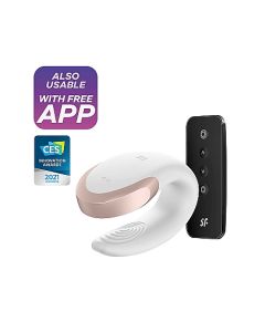 Satisfyer Double Love Luxury Partner Vibrator - Wit