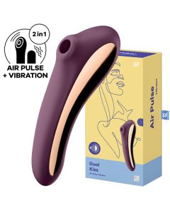 Satisfyer Dual Kiss Luchtdruk Vibrator - Paars