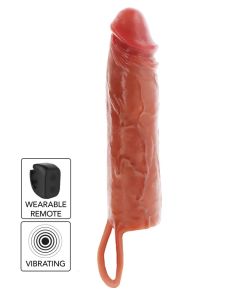 Vibrerende Penis Sleeve Hydrated Skin - 20 cm