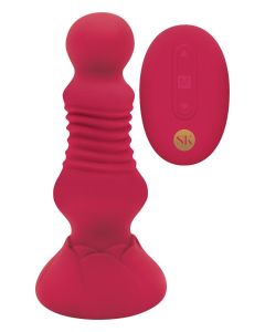 Vibrerende Buttplug Remote Thrusting Rosebud