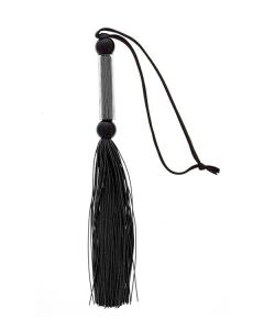 Zwarte Silicone Flogger met Polsbandje