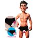 Slip met beweegbare pluche penis Slip met beweegbare pluche penis