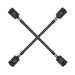 Hog Tie Cross Bar met Boeien - Zwart Hog Tie Cross Bar met Boeien - Zwart