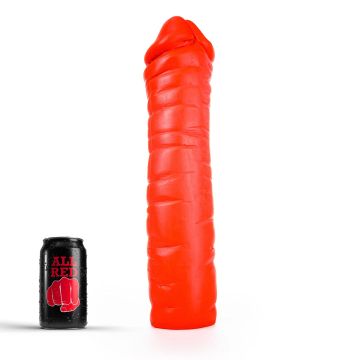 All Black Pierre Dildo Rood - 38 cm