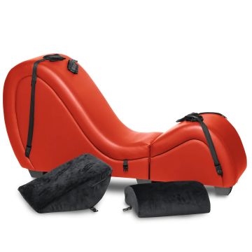 Master Series Kinky Sex Chaise Lounge met Love Kussens - Rood