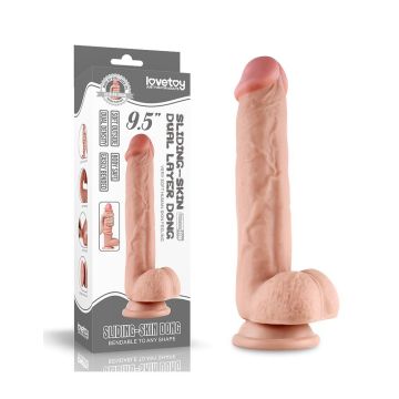 Dildo Met Glijdende Huid - 24 cm