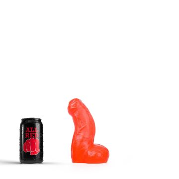 All Black Marc Dildo Rood - 17 cm