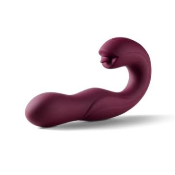HoneyPlayBox Vibrator met Likkende Tong JOI - Rood