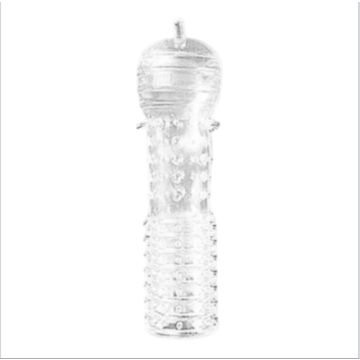 LoveSecret Penis Sleeve 05 Ribbed Transparant - 12.5 cm