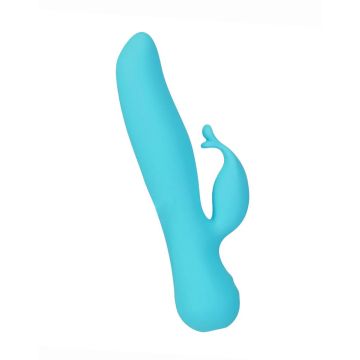 Rabbit Vibrator Swan Kissing - Dual Action - Blauw