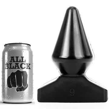 All Black Buttplug XXL Zwart - 18,5 cm