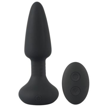 Anos Vibrerende Buttplug met Afstandsbediening - Zwart