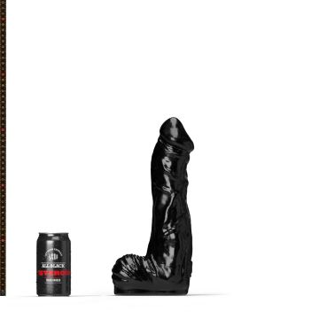 All Black Steroid Dildo Bodybuilder - 33 cm - Zwart