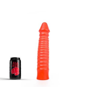 All Black Patricio Dildo Rood - 26 cm