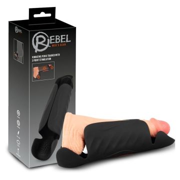 Masturbator Vibrerende Penis Trainer met 3 Punt Stimulator