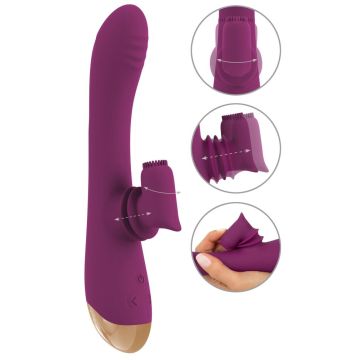 G-spot Vibrator met Bewegende Clitorisstimulator – Javida
