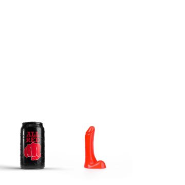 All Black Bernard Dildo Rood - 9 cm