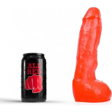All Black Kees Dildo Rood - 22 cm