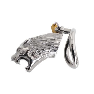 Kiotos Cock Cage Lion Zilver - 10 cm