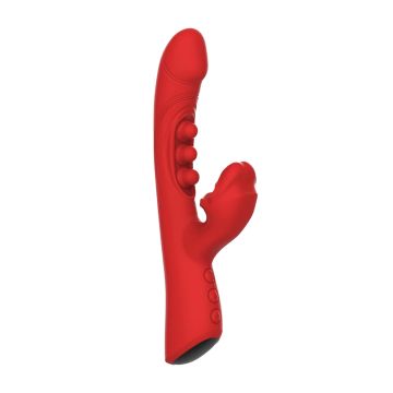 Tapping Mond Vibrator met App IY - Trixy - Triple - Rood