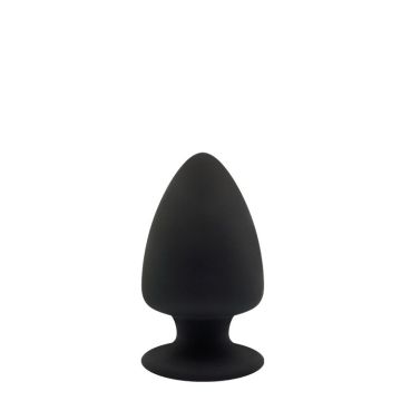 Klassieke Buttplug met Vlakke Basis en Zuignap - S