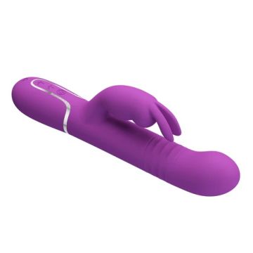 Pretty Love Stotende en Roterende Rabbit Vibrator Coale - Paars