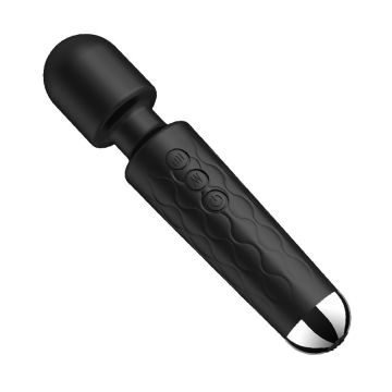 Wand Vibrator Beautylit 20cm Head 4.2cm - Zwart 