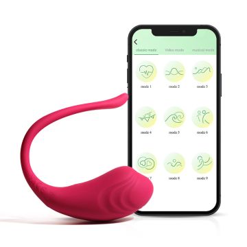 Vibrerend Eitje met App Bediening B - Series Cute - Rood