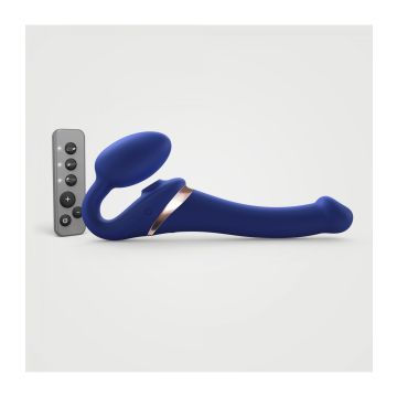 Strapless Strap-On met Afstandsbediening S - Blauw