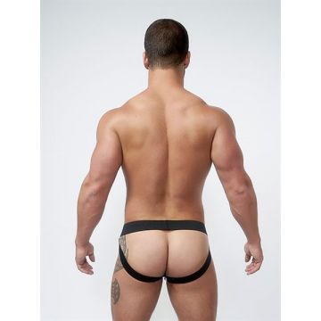 Mister B Neoprene Jockstrap Zwart Blauw